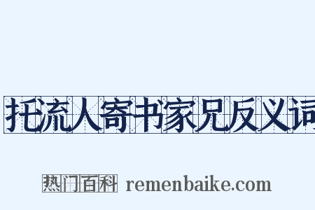 托流人寄书家兄反义词是什么意思的图片